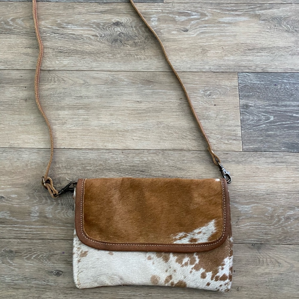 Brown and White Myra Bag